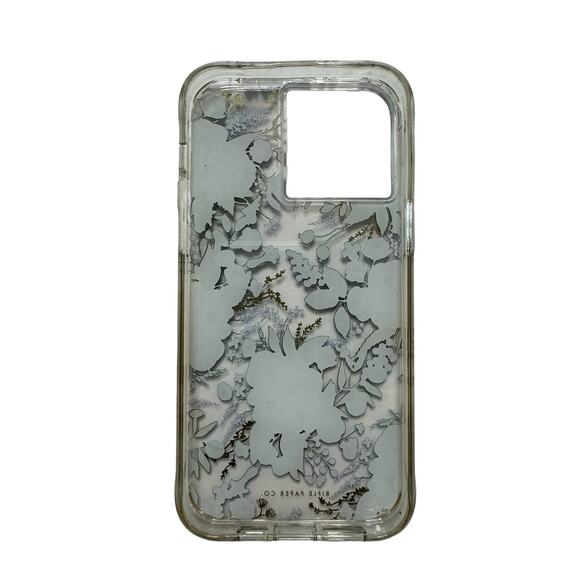RIFLE PAPER CO *NEW* Clear Garden Party Blue Case for Apple iPhone 14 PRO 6.7" - Picture 4 of 6